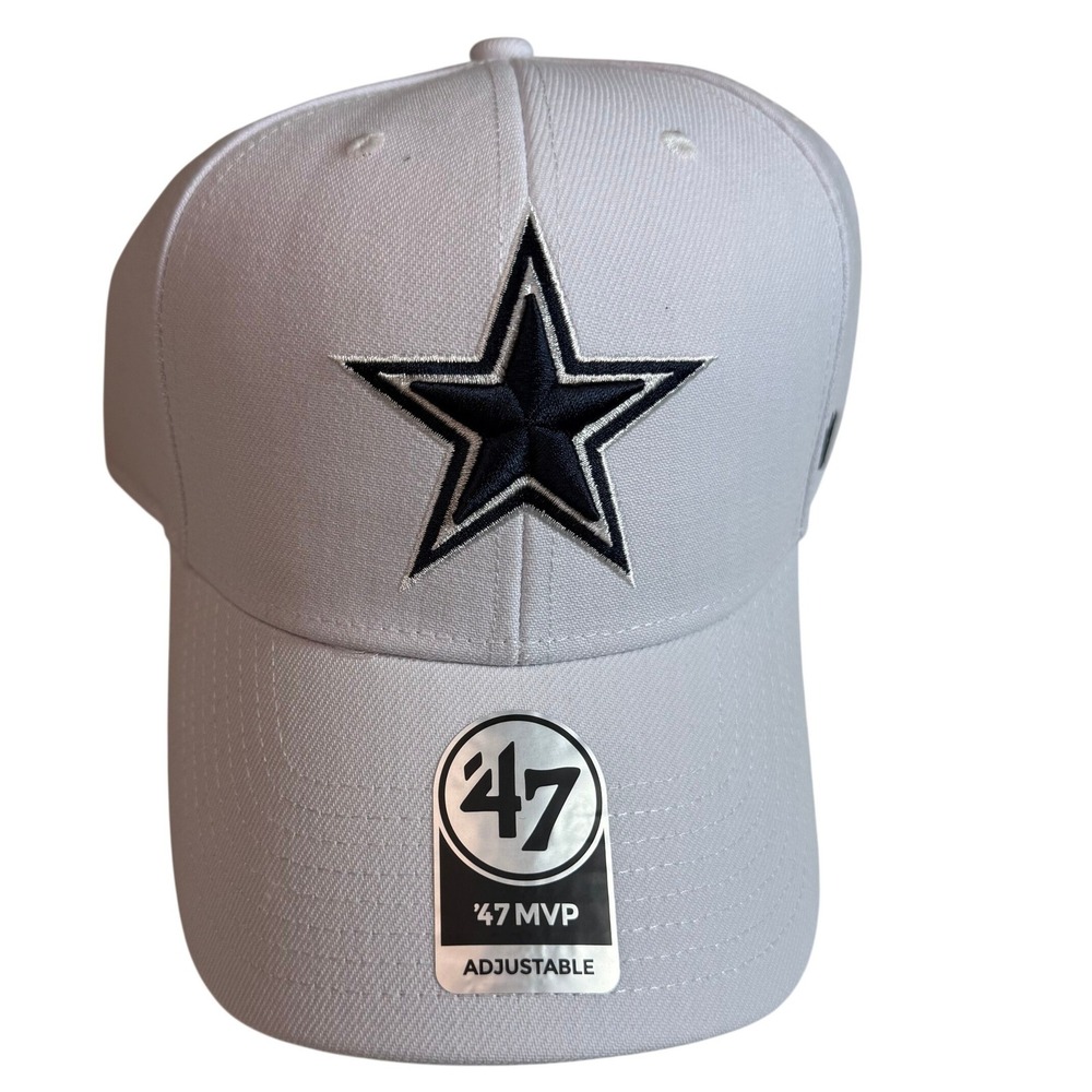 Dallas Cowboys '47 MVP White Adjustable Hat Mens NFL Football Cap One Size NWT